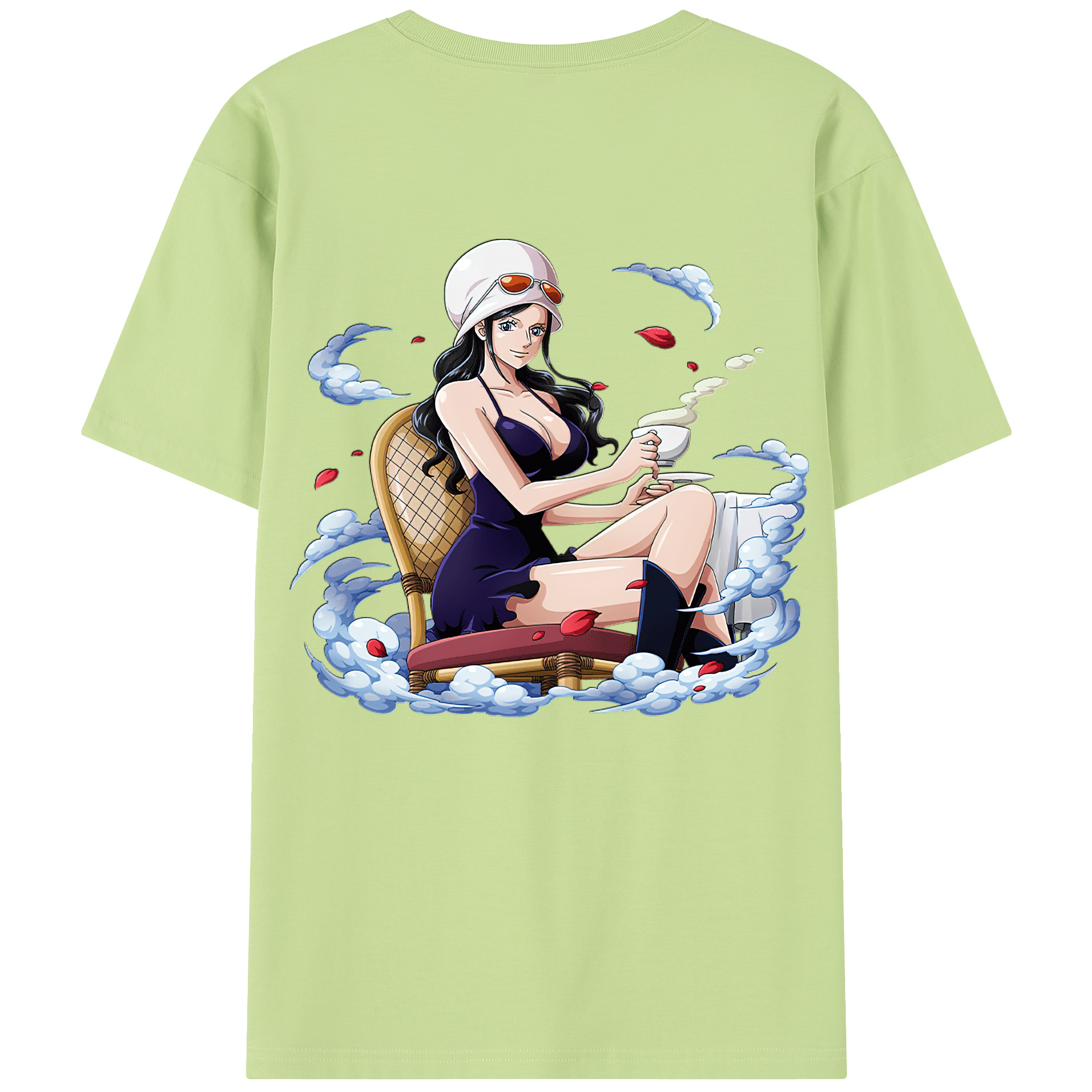 ワンピース ニコ・ロビン ONE PIECE Nico Robin 綿100％半袖Tシャツ（背面プリント）